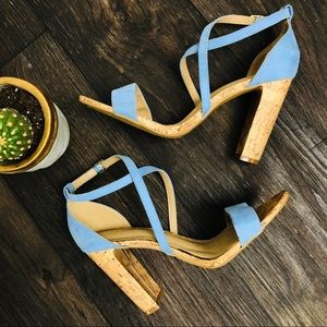 Strappy Cork Heels